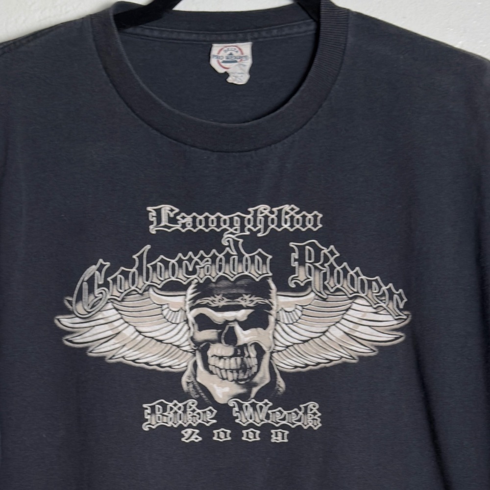 Vintage Laughlin Bike Week 2009 Delta Tag Black Skull Graphic Tee - Picture 3 of 7